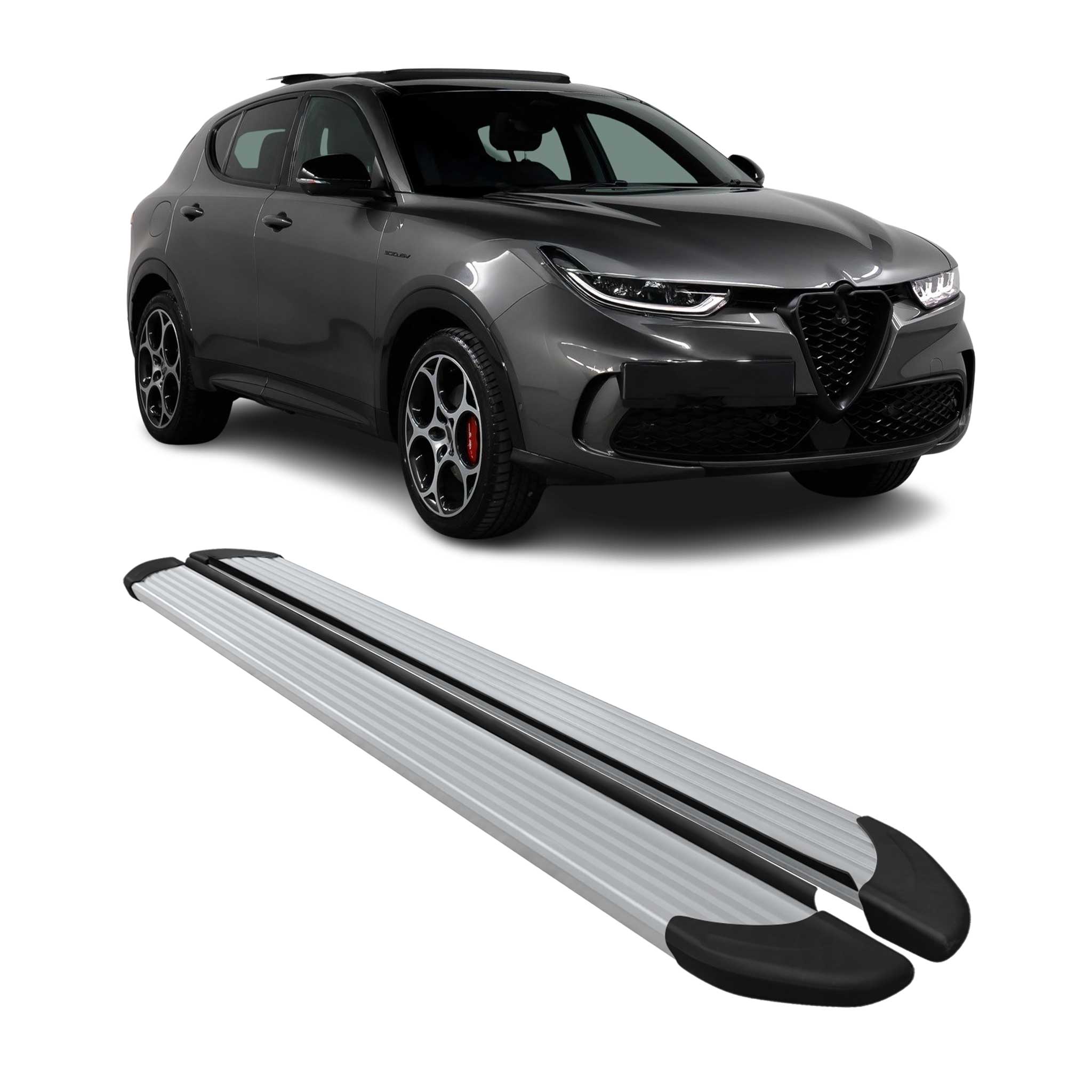 2023-2024 Alfa Romeo Tonale Running Boards Side Steps Silver