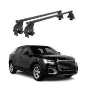 Smooth Roof Racks Cross Bars Luggage Carrier for Audi Q2 2018-2024 Black 2x