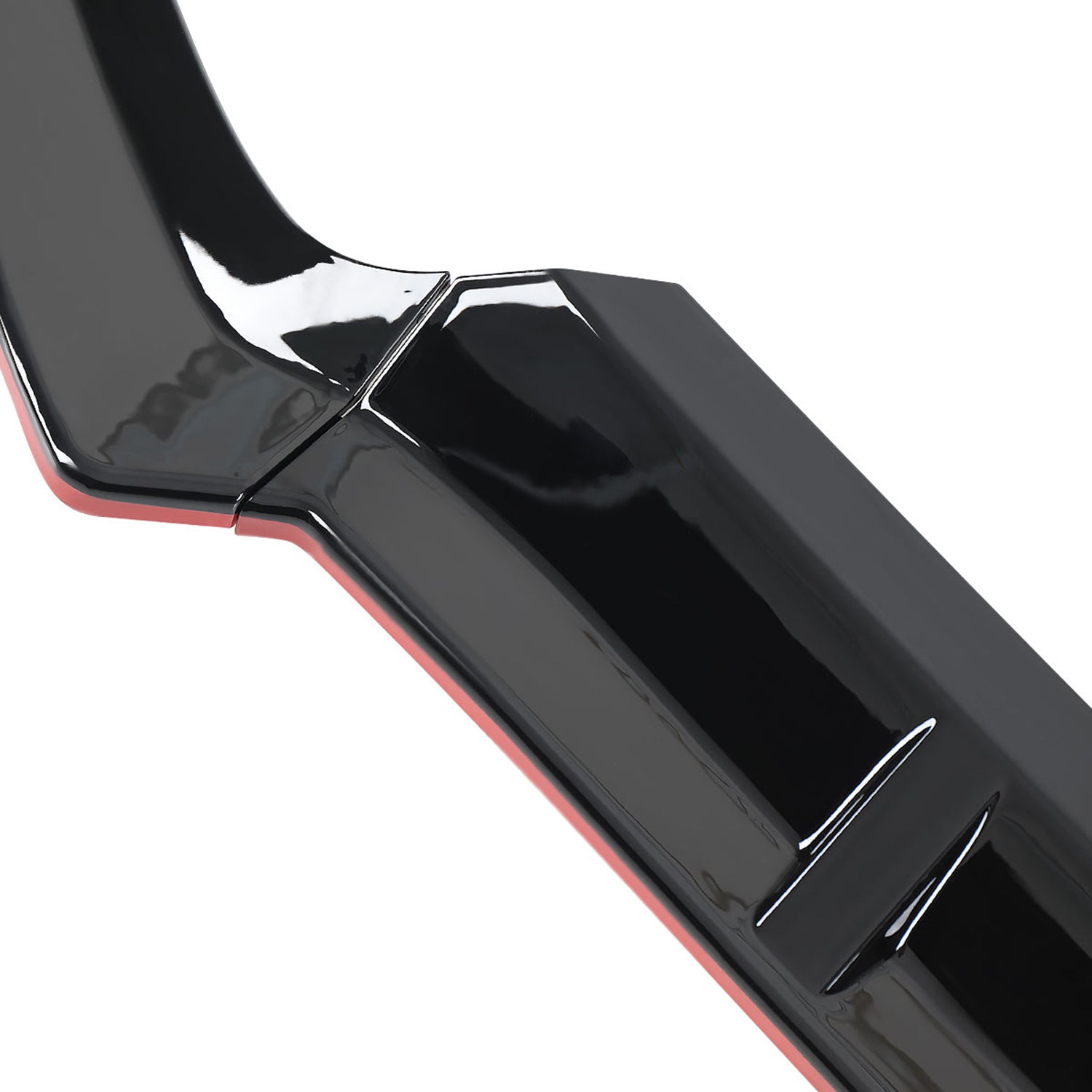 2015-2018 Mercedes W205 C Class Glossy Black/Red Front Bumper Lip Splitter Kit