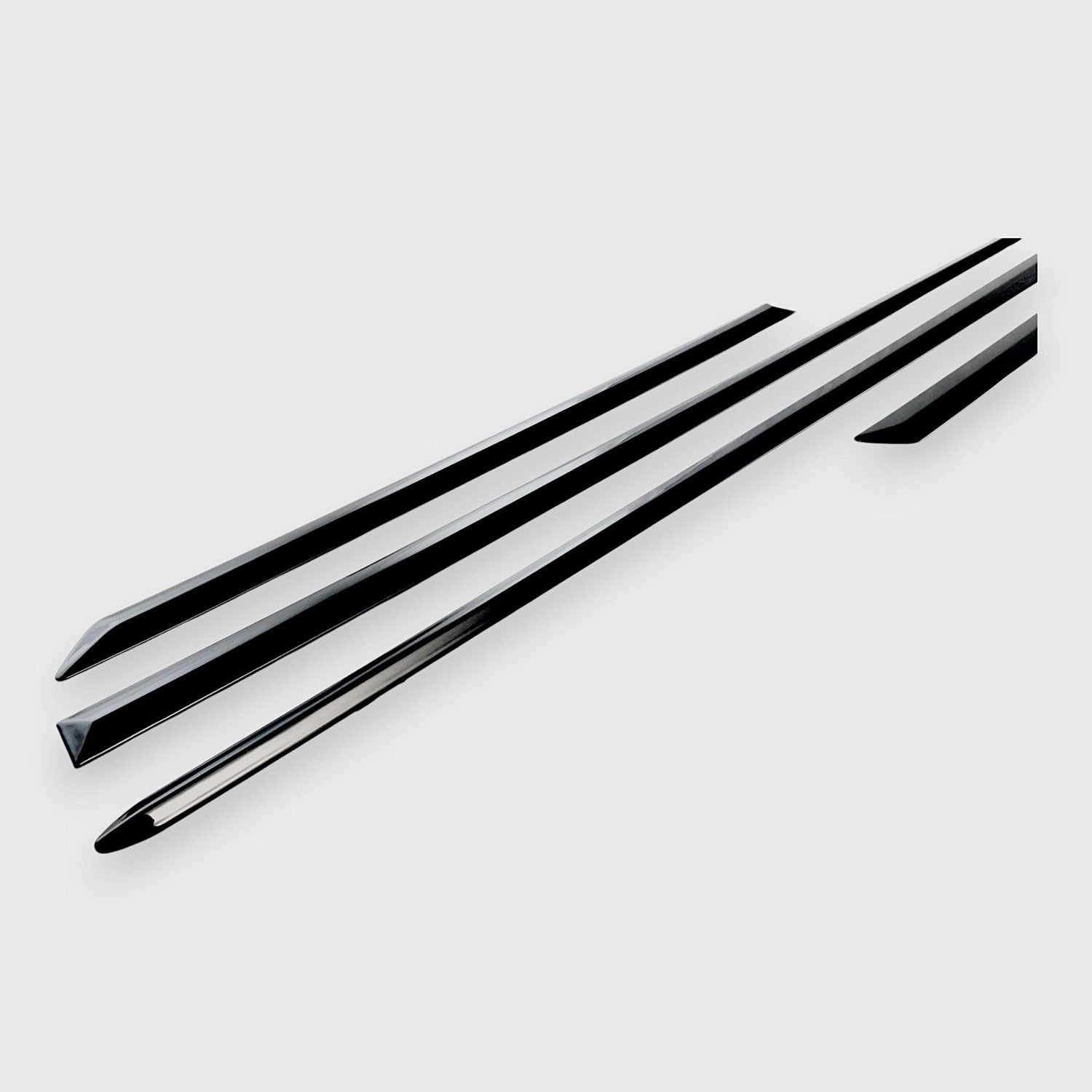 2015-2019 Cadillac ATS Side Door Molding Trim Set Gloss Black 4Pcs ABS Plastic