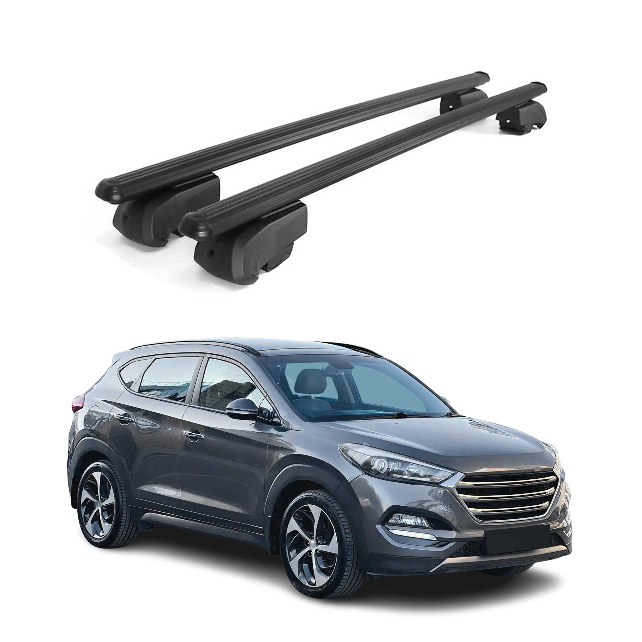 2016-2021 Hyundai Tucson Roof Rack Cross Bars Black