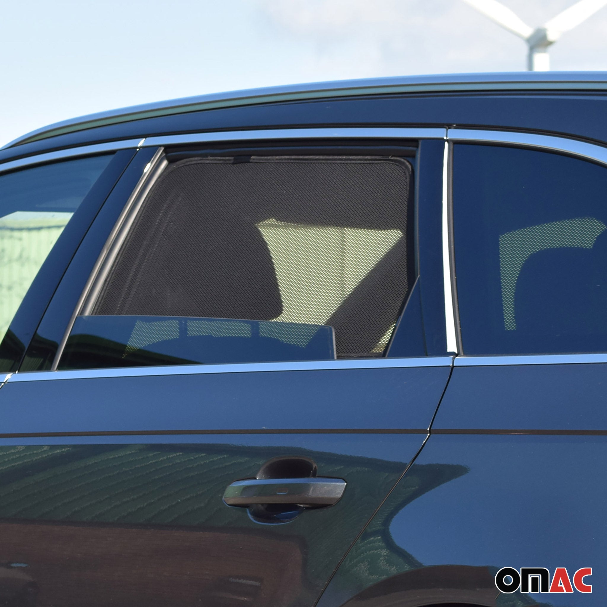 2017-2024 Audi A4 Allroad   Side Rear Window Curtain Mesh Black 2Pcs