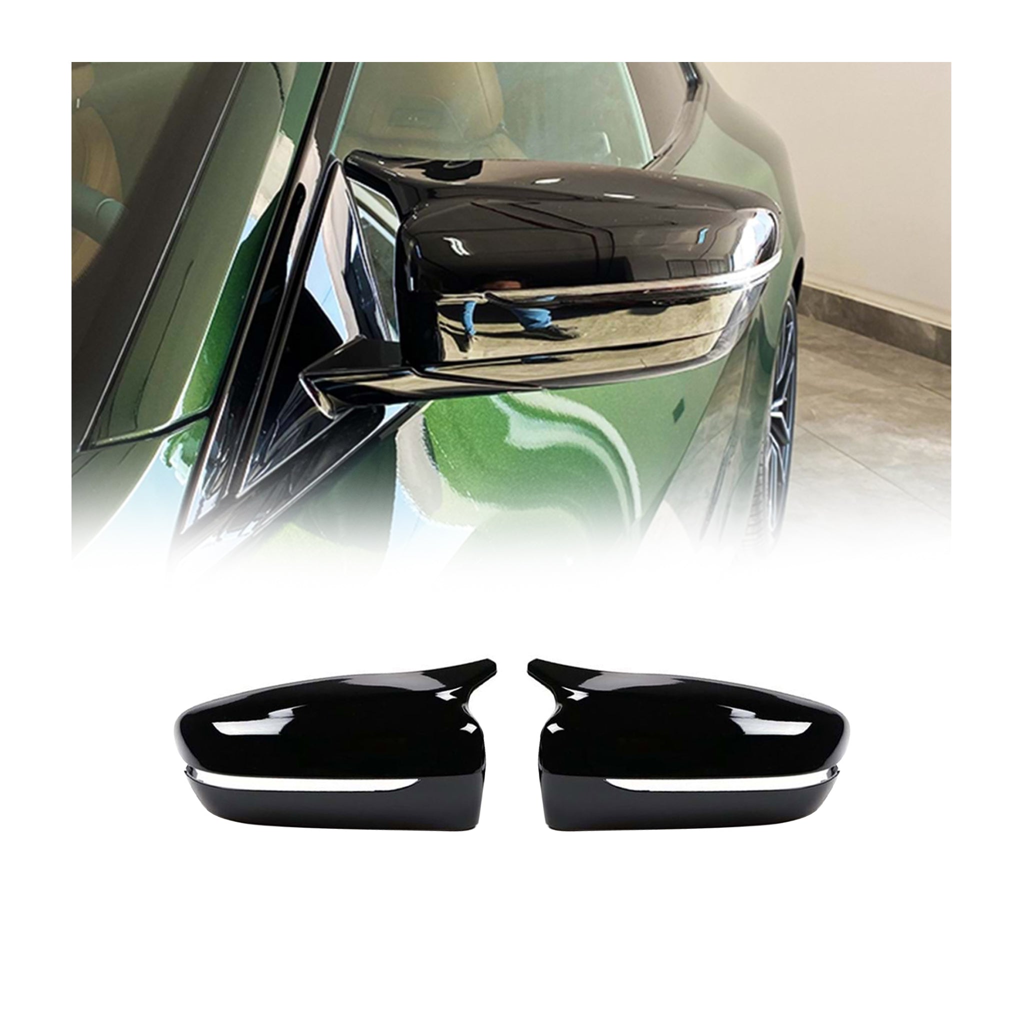 2019-2024 BMW 3 G20 4 G22 5 G30 Side Mirror cover caps Gloss Black