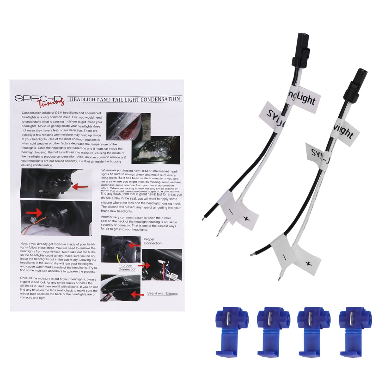 2000-2006 GMC Sierra/Denali/Yukon LED Strip Projector Headlights Matt Black