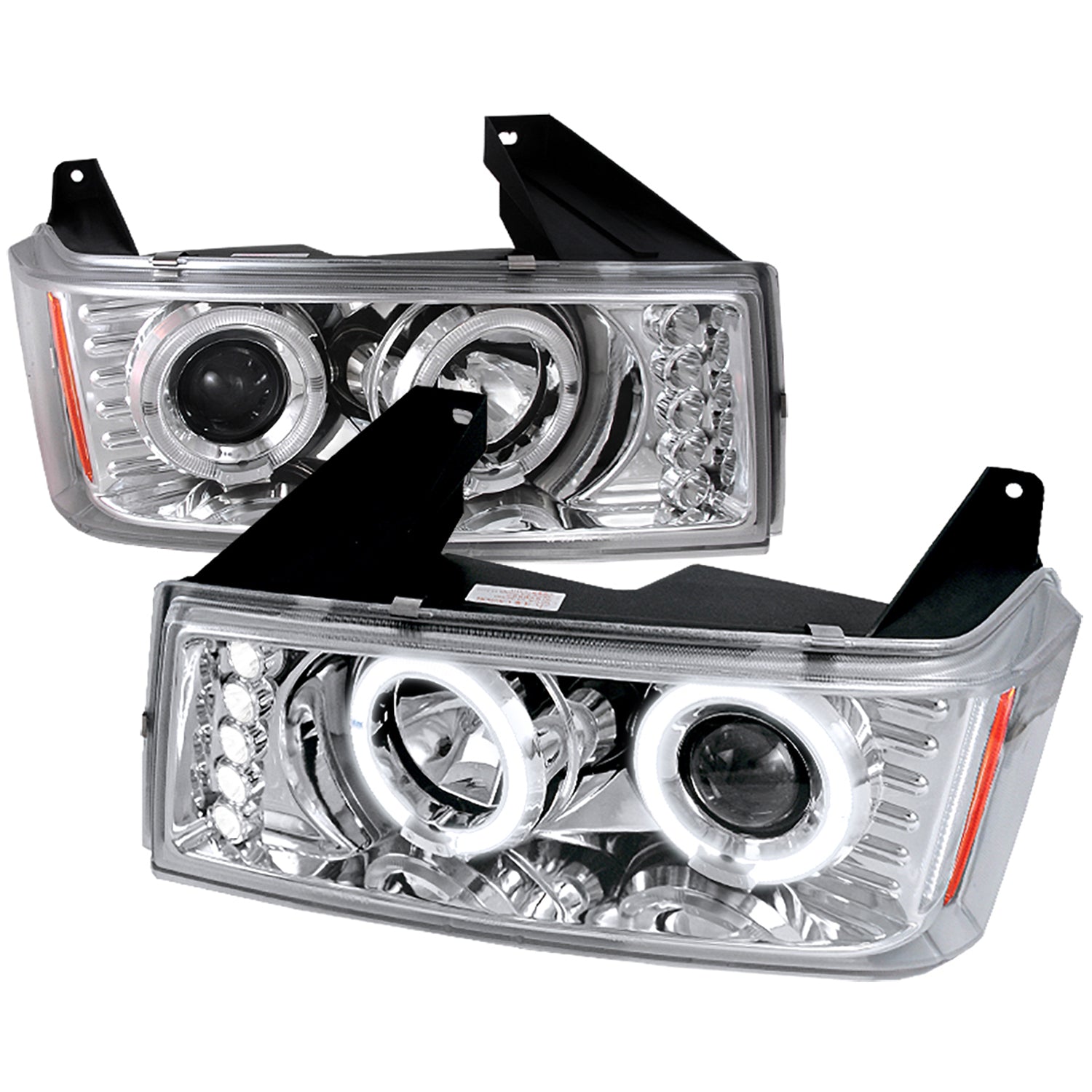 2004-2012 Chevy Colorado/ GMC Canyon Dual Halo Projector Headlights Chrome