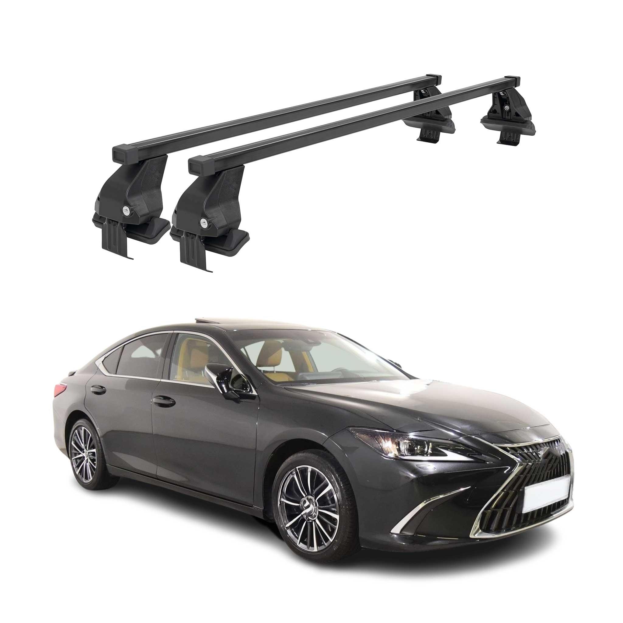 2019-2025 Lexus ES 350 Roof Rack Cross Bars Black
