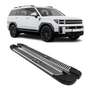 Side Step Nerf Bars Running Boards for Hyundai Santa Fe 2024-26 Silver Black 2x