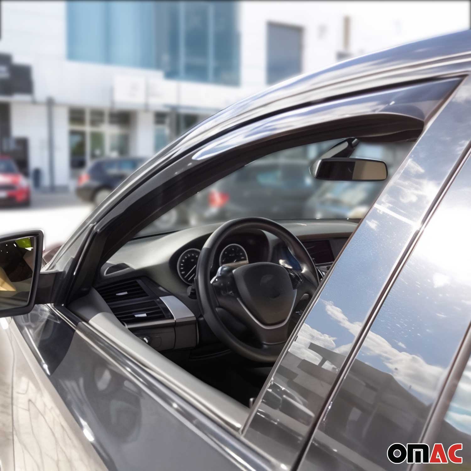 2008-2014 BMW X6 E71 & E72 Window Visor Vent Rain Deflector 2Pcs Smoke