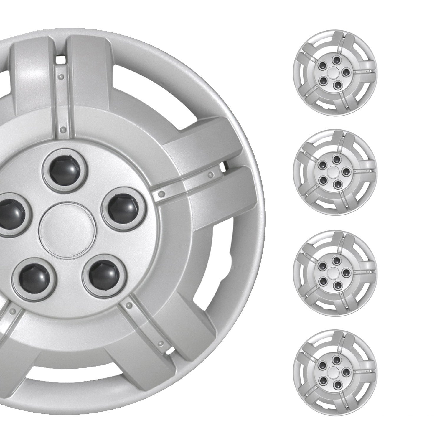 Montana Hub Caps Wheel Cover 15" Silver Full Set 4 pcs.