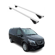 2016-2024 Mercedes Metris Roof Rack Cross Bars Silver