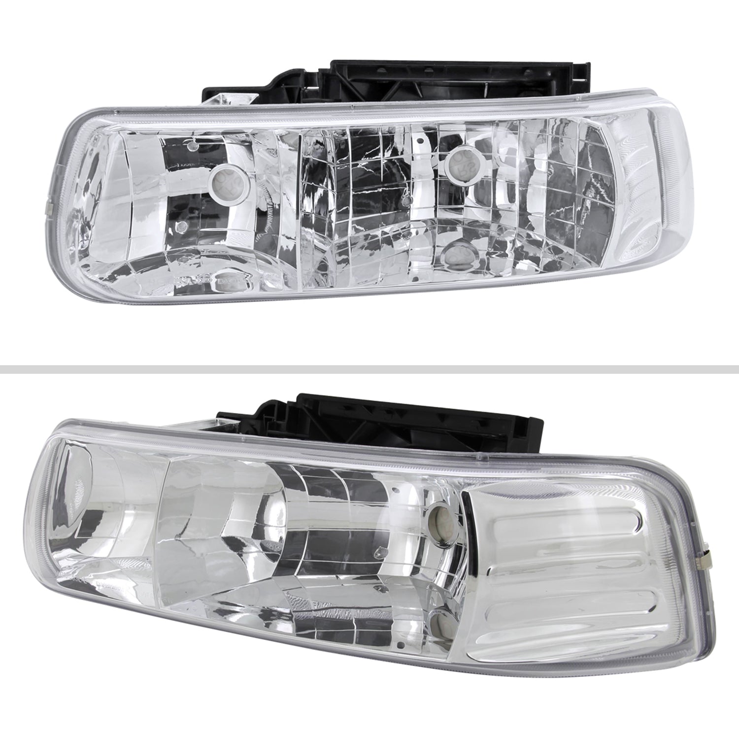 1999-2006 Chevy Silverado/Tahoe/Suburban Factory Style Headlights Chrome/Clear