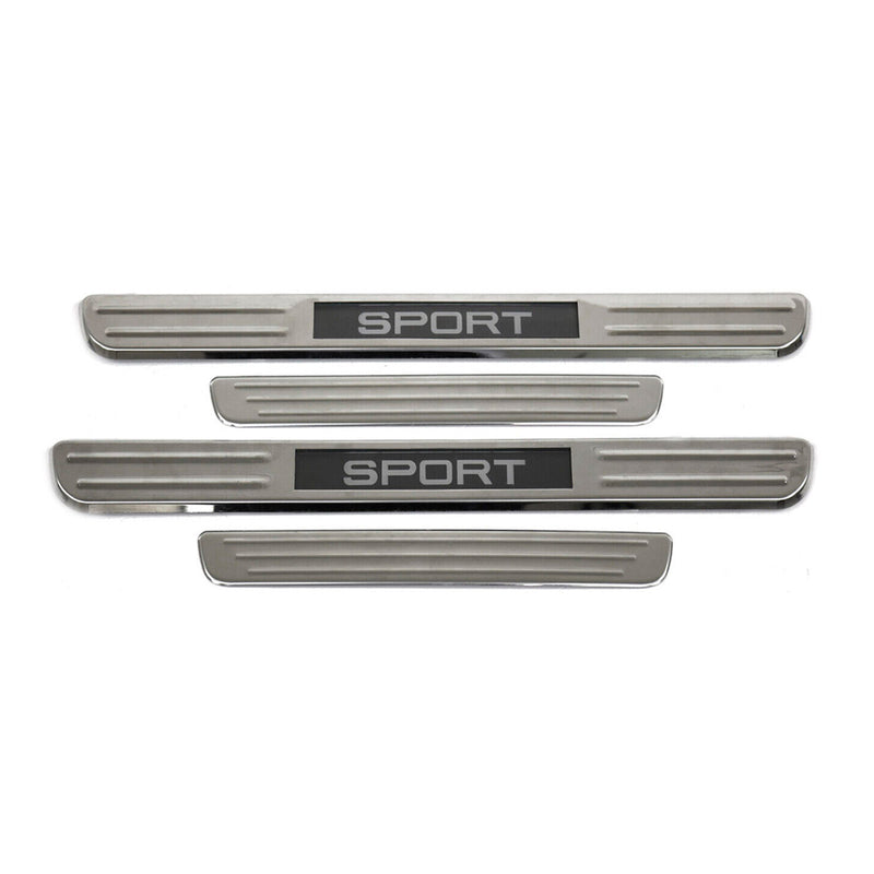 Kia K900 Optima Door Sill Scuff Plate Illuminated Sport Steel Silver 4 Pcs