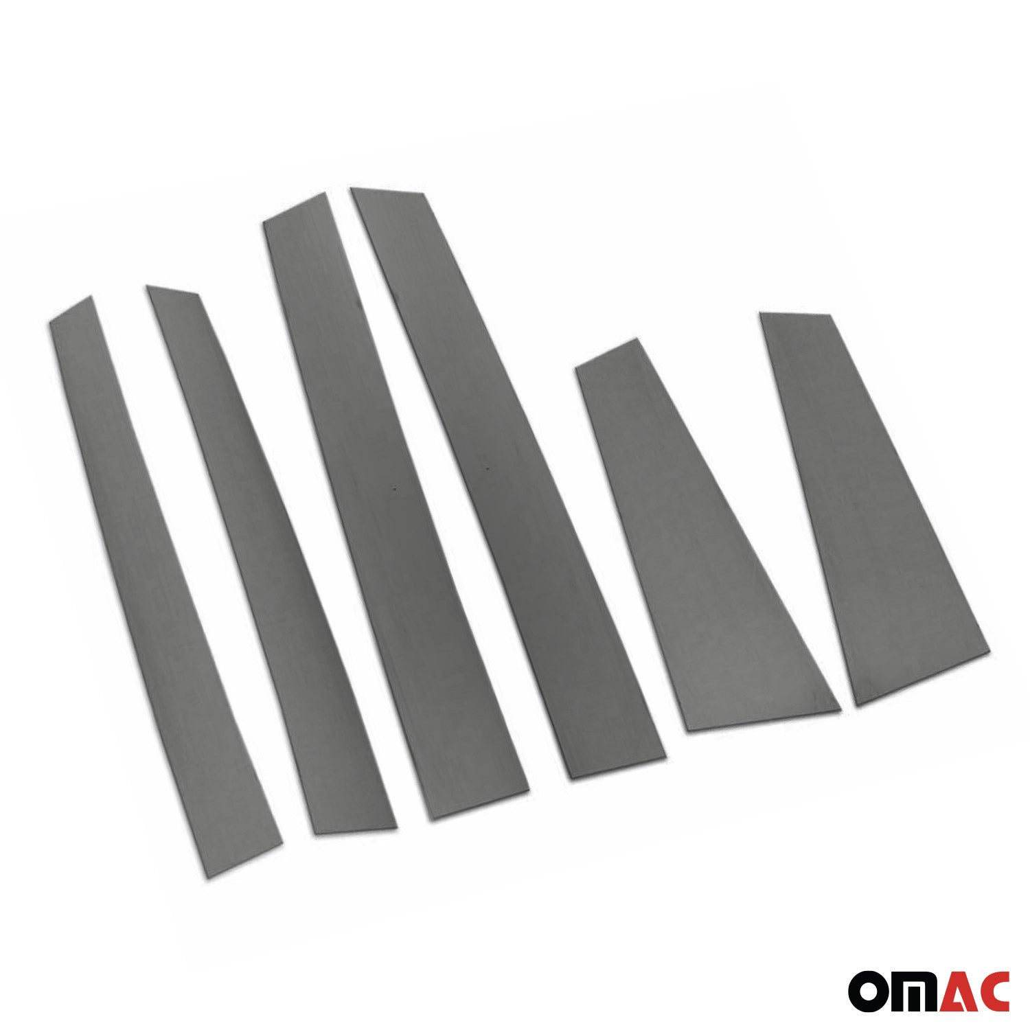 2015-2024 Jeep Renegade Window B Pillar Posts Door Trim Cover Steel Dark 6x