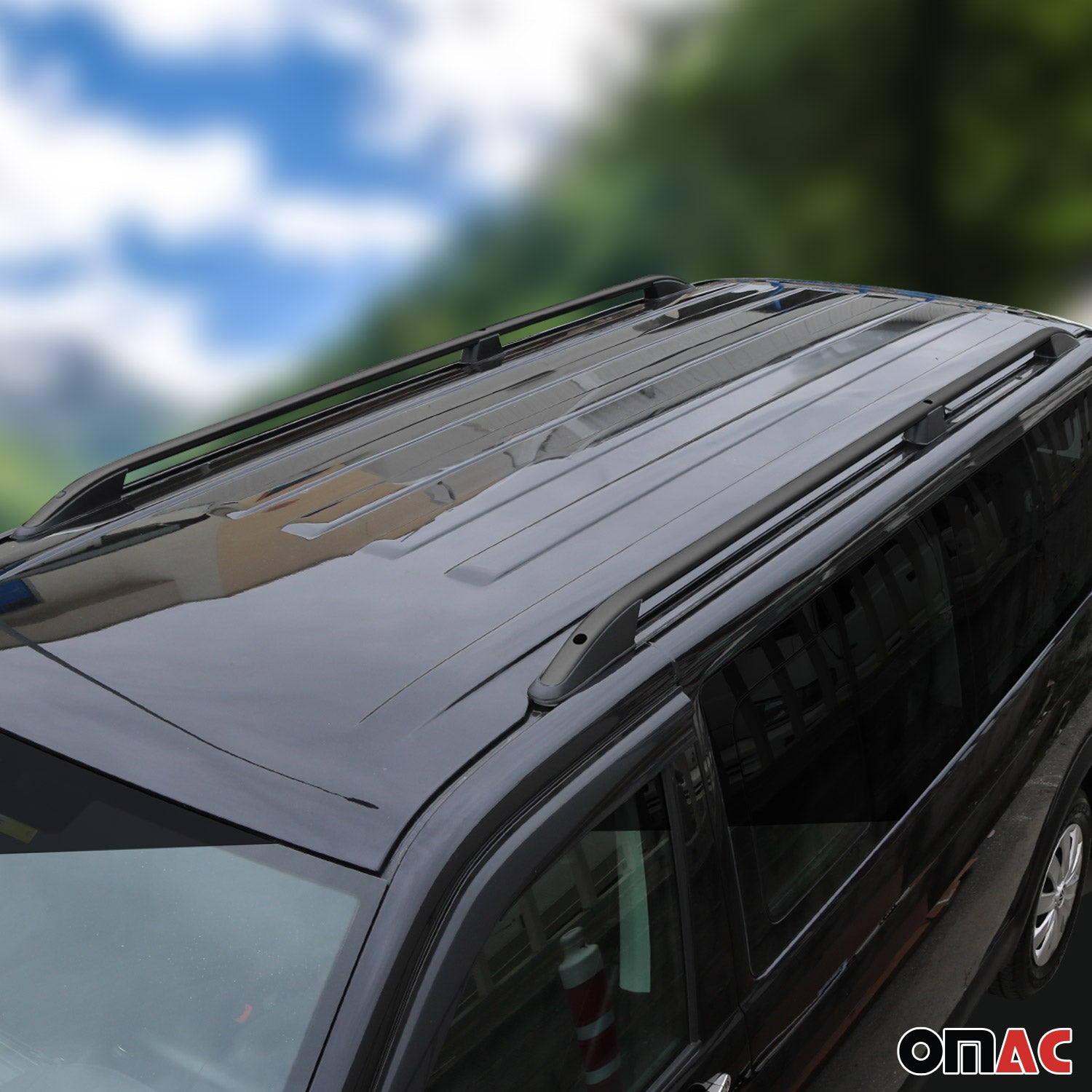 Roof Rails for Ford Transit Connect I 2010-2013 L1 SWB Black Aluminium 2Pcs