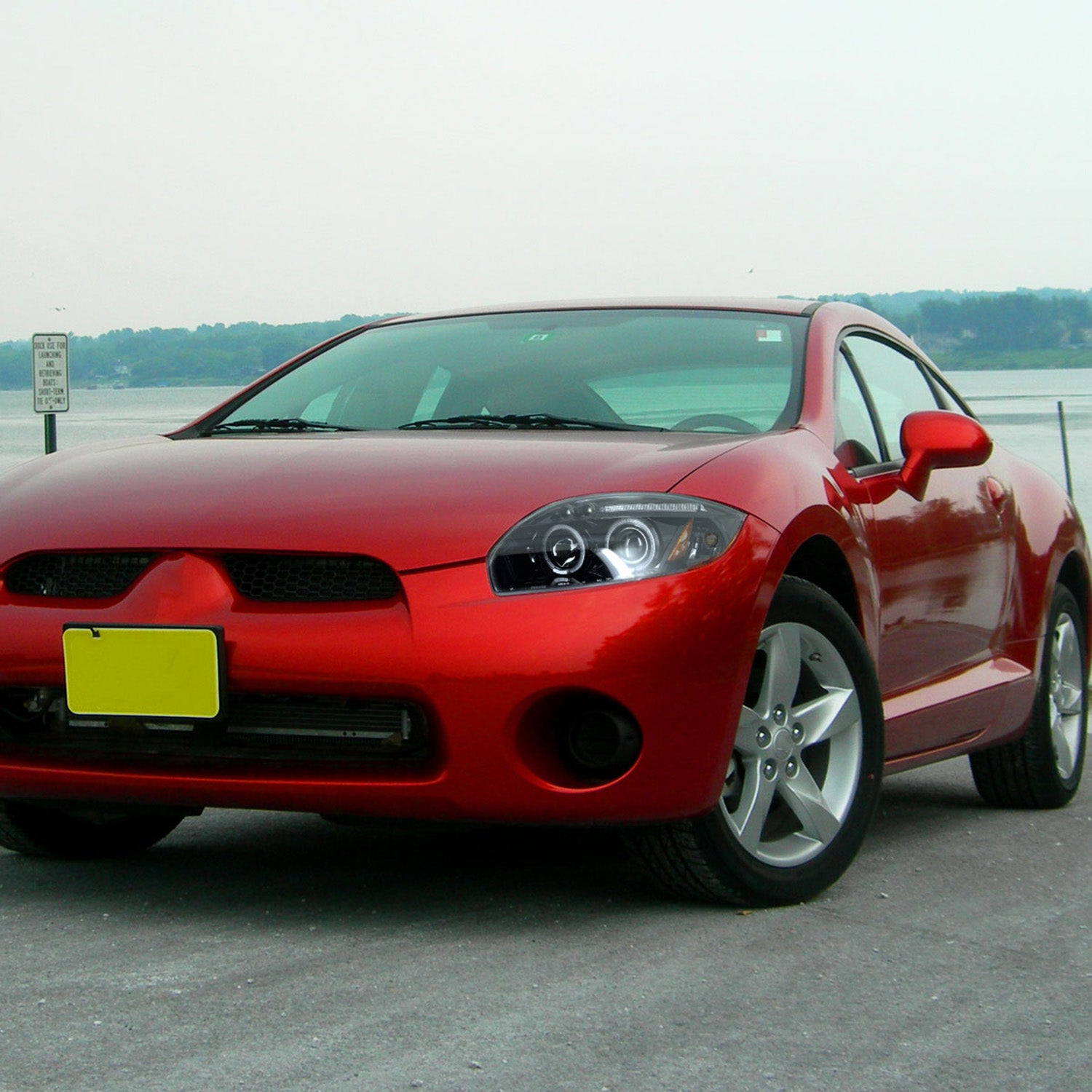 2006-2011 Mitsubishi Eclipse Dual Halo Projector Headlights Jet Black/Clear