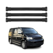 2010-2015 VW T5 Transporter Roof Rack Cross Bars 3Pcs Black