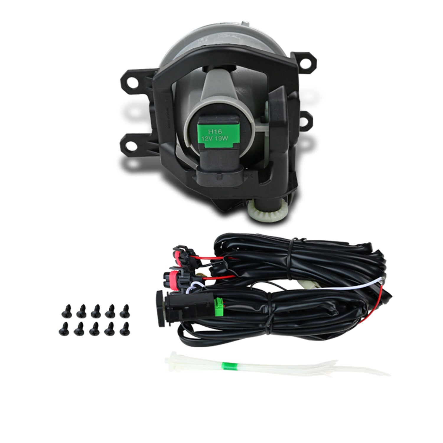 2015-2016 Toyota Highlander H16 Fog Lights Kit Chrome Housing/Clear Lens