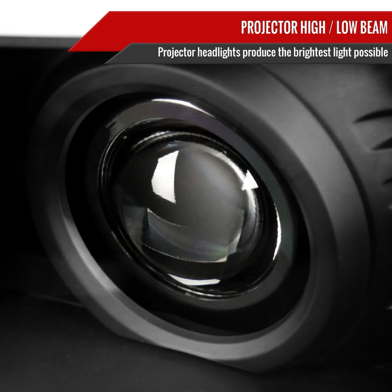 2005-2011 Toyota Tacoma LED Bar Projector Headlights Matte Black/Clear Lens