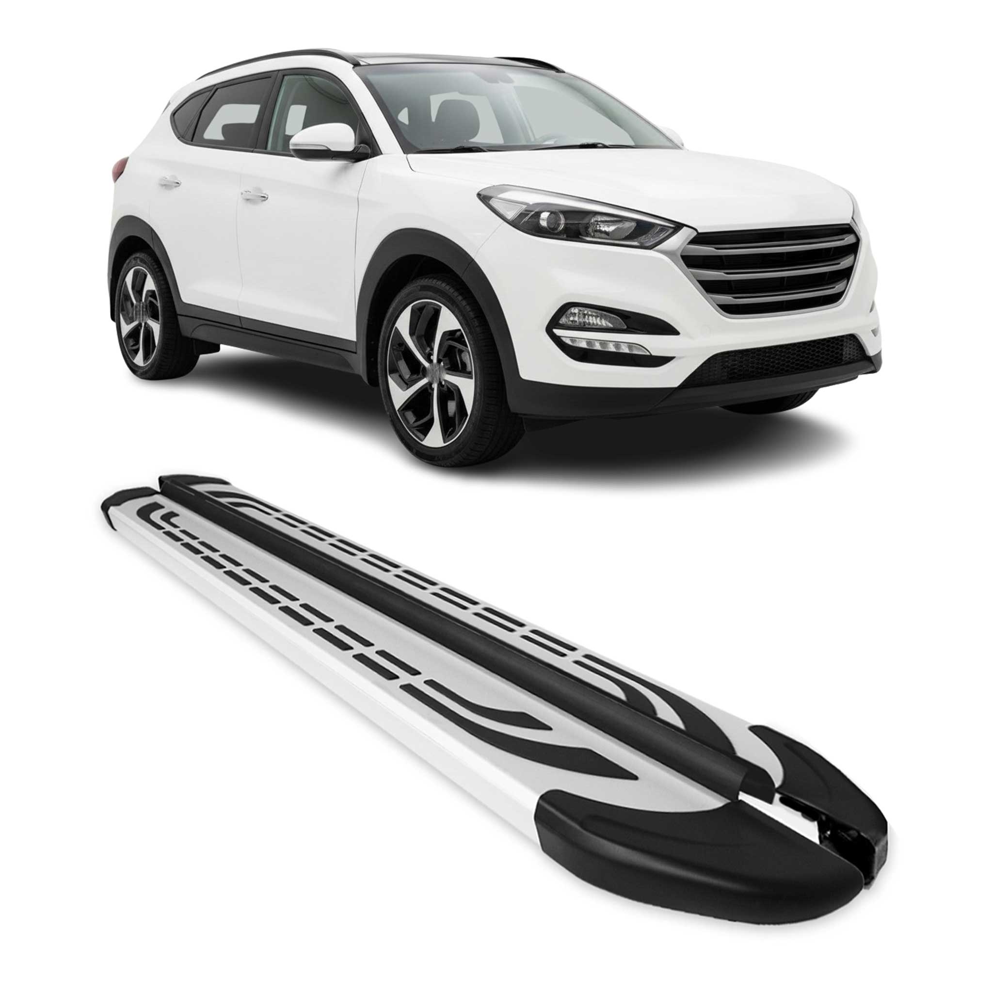 2015-2020 Hyundai Tucson Nerf Bar Side Step Running Boards Alu 2x