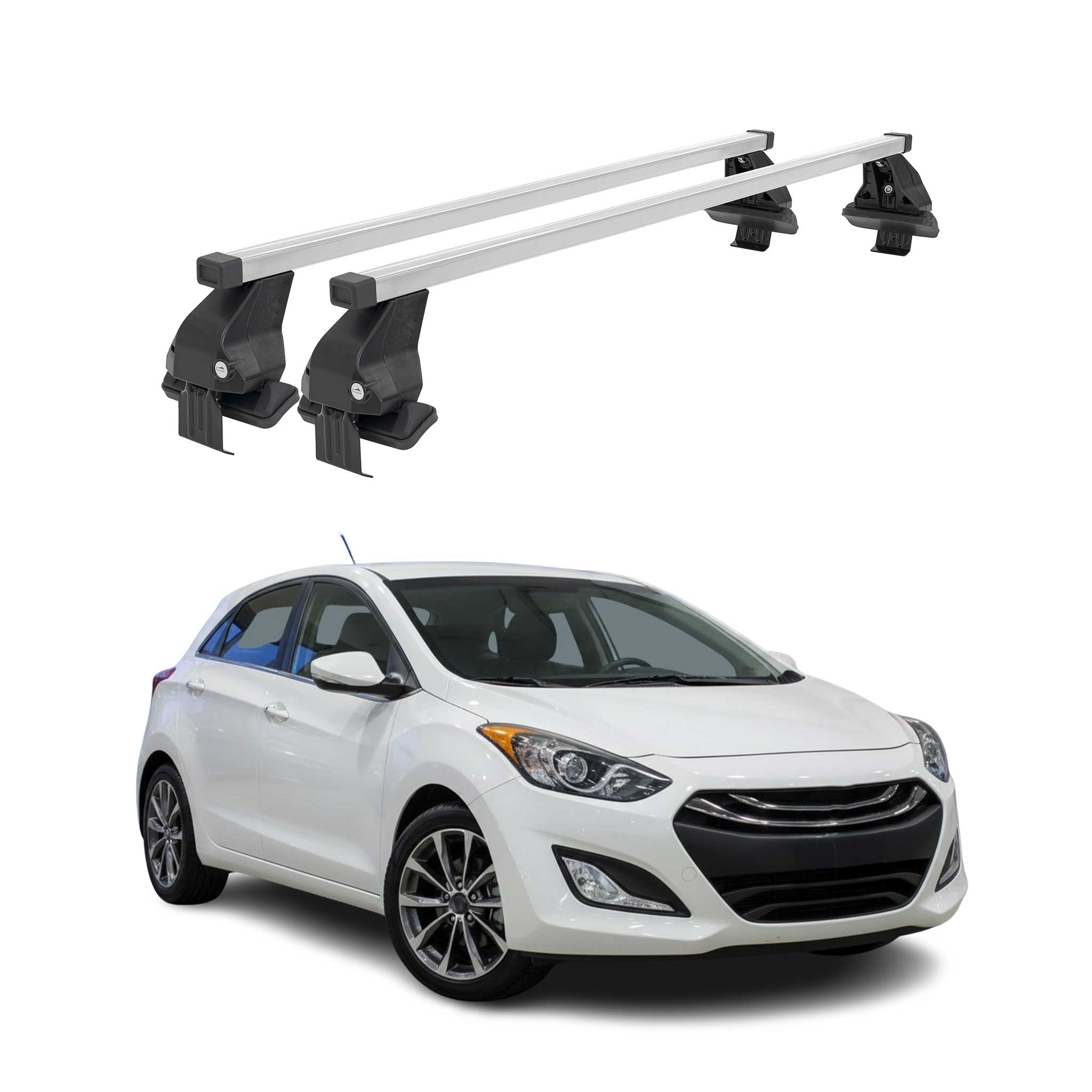 2013-2017 Hyundai Elantra GT Roof Rack Cross Bars Silver