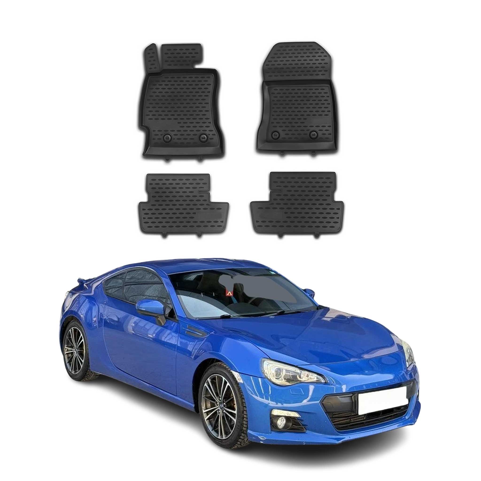 2013-2016 Subaru BRZ Floor Mats Liners Full Set All Weather Black