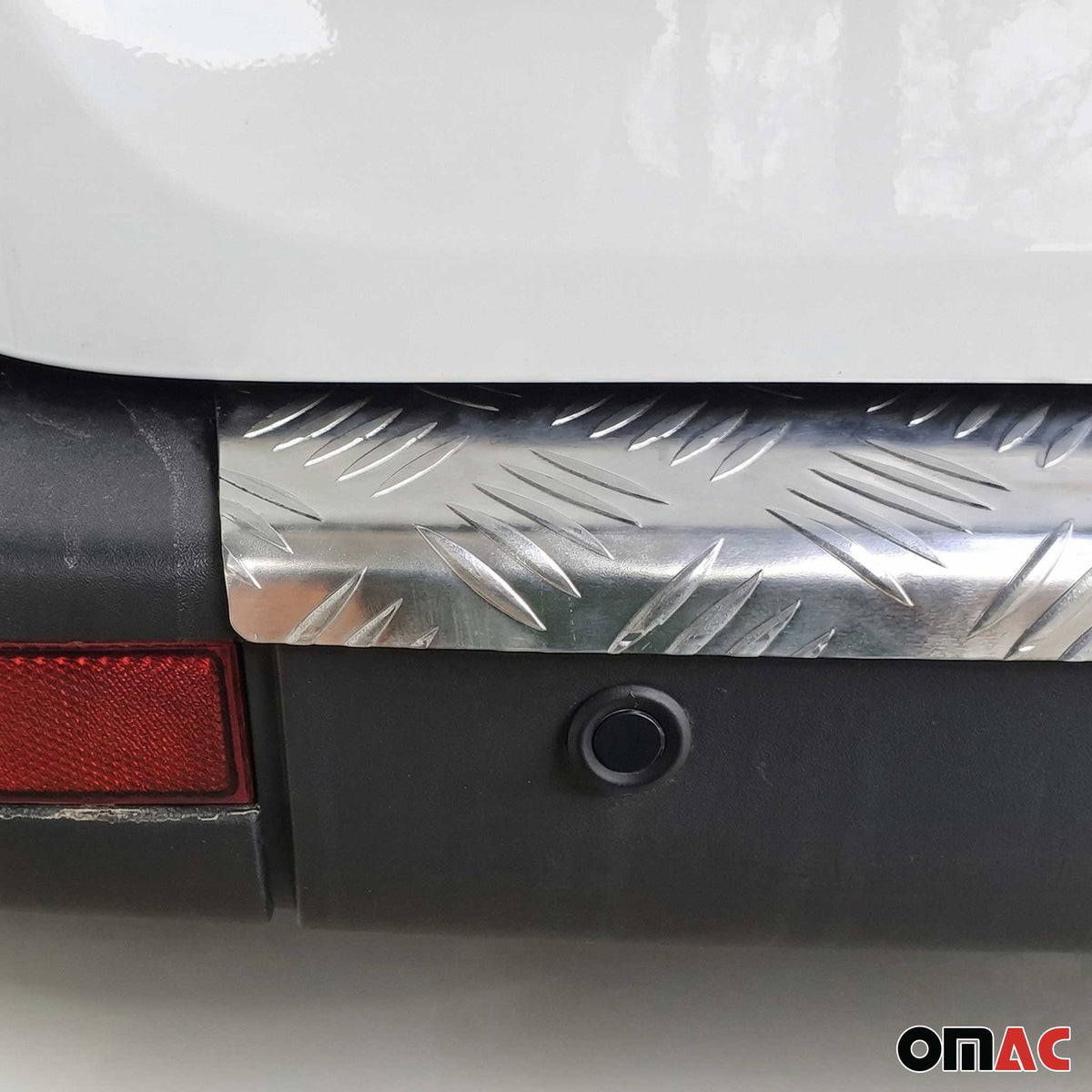 OMAC Rear Bumper Sill Cover for Ford Tourneo Custom I 2012-2023 Aluminium Silver