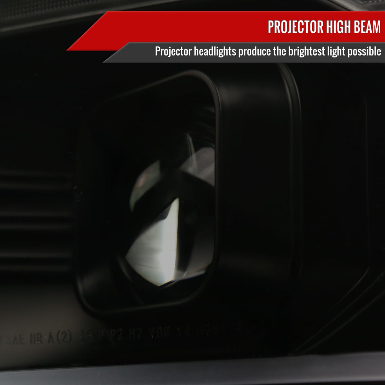 2014-2015 Chevy Silverado 1500 LED Bar Projector Headlights Smoke/Smoke Trim