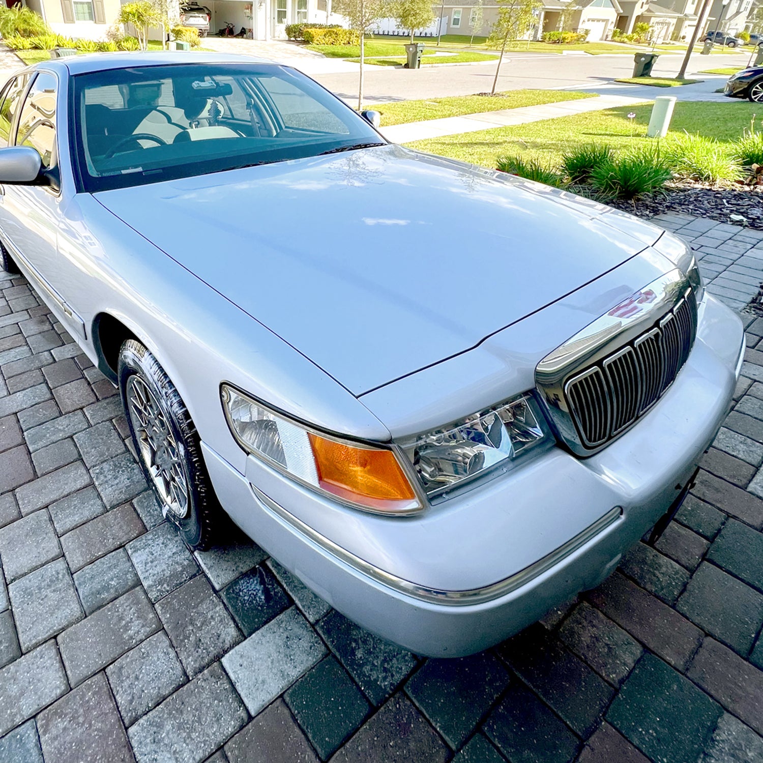 1998-2002 Mercury Grand Marquis Factory Headlights Corner Signal Chrome