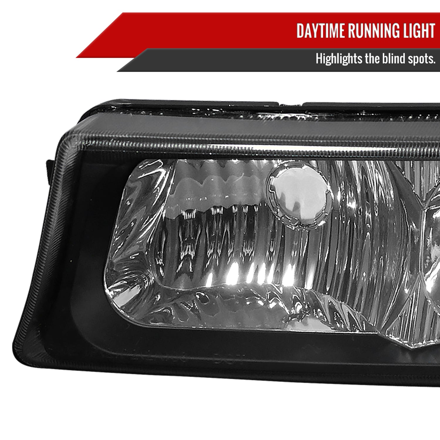 2002-2007 Chevy Silverado/Avalanche Bumper Lights Matte Black/Clear Lens