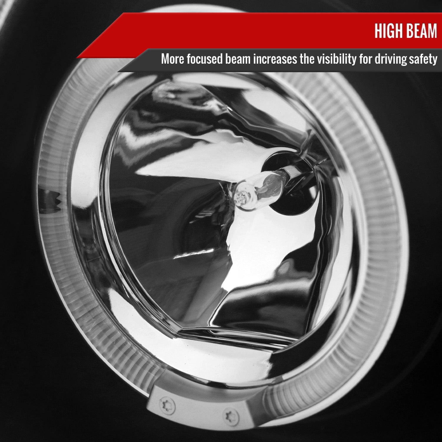 2002-2005 Ford Explorer Dual Halo Projector Headlights Matte Black/Clear Lens