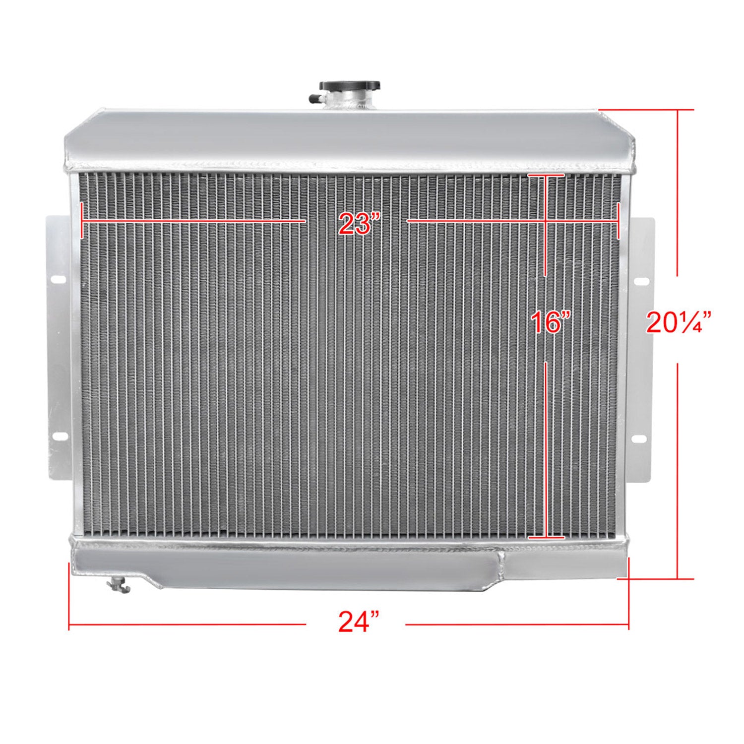 1972-1986 Jeep CJ Series MT Aluminum 3-Row Performance Radiator