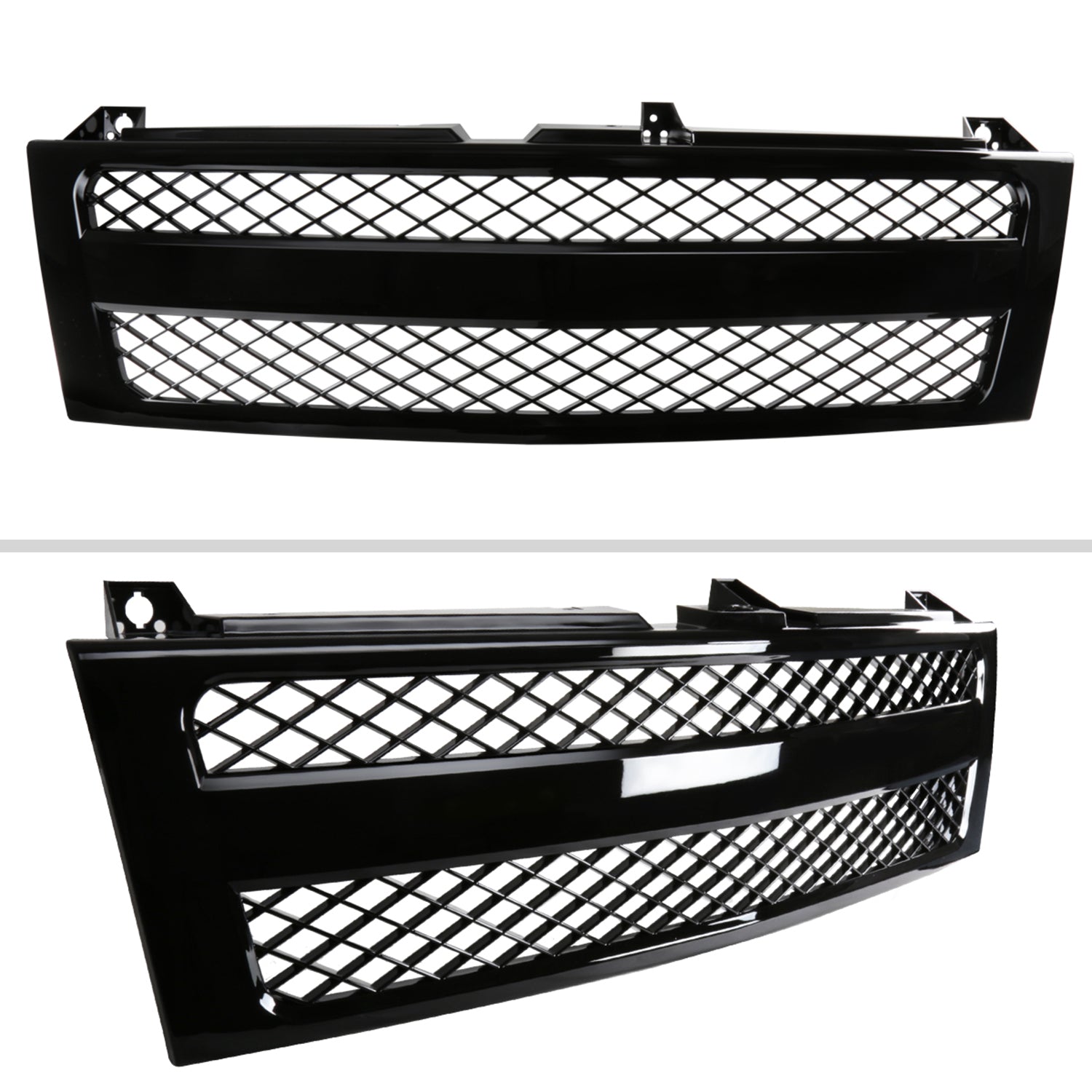 1999-2002 Chevrolet Silverado Black ABS V2 Mesh Grille
