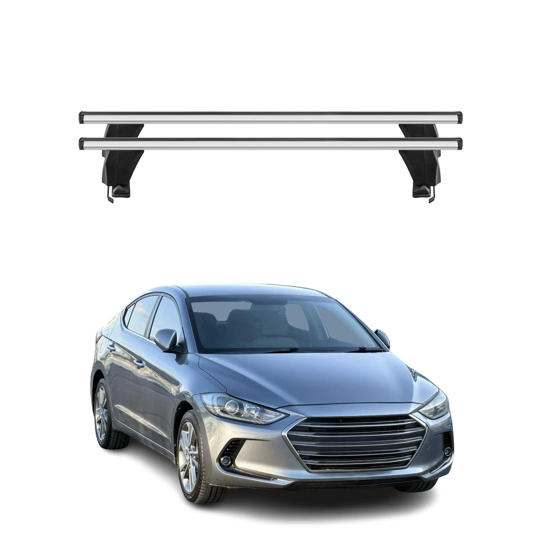 2017-2026 Hyundai Elantra Roof Rack Cross Bars Silver