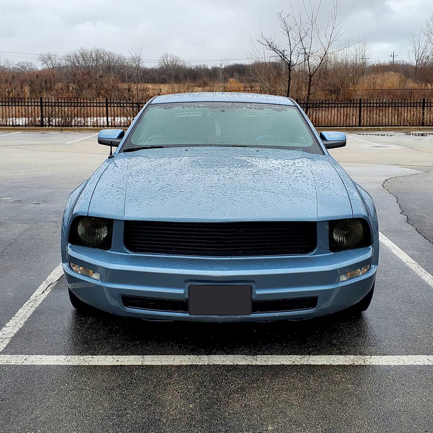 2005-2009 Ford Mustang Factory Style Headlights Black Housing/Smoke Lens