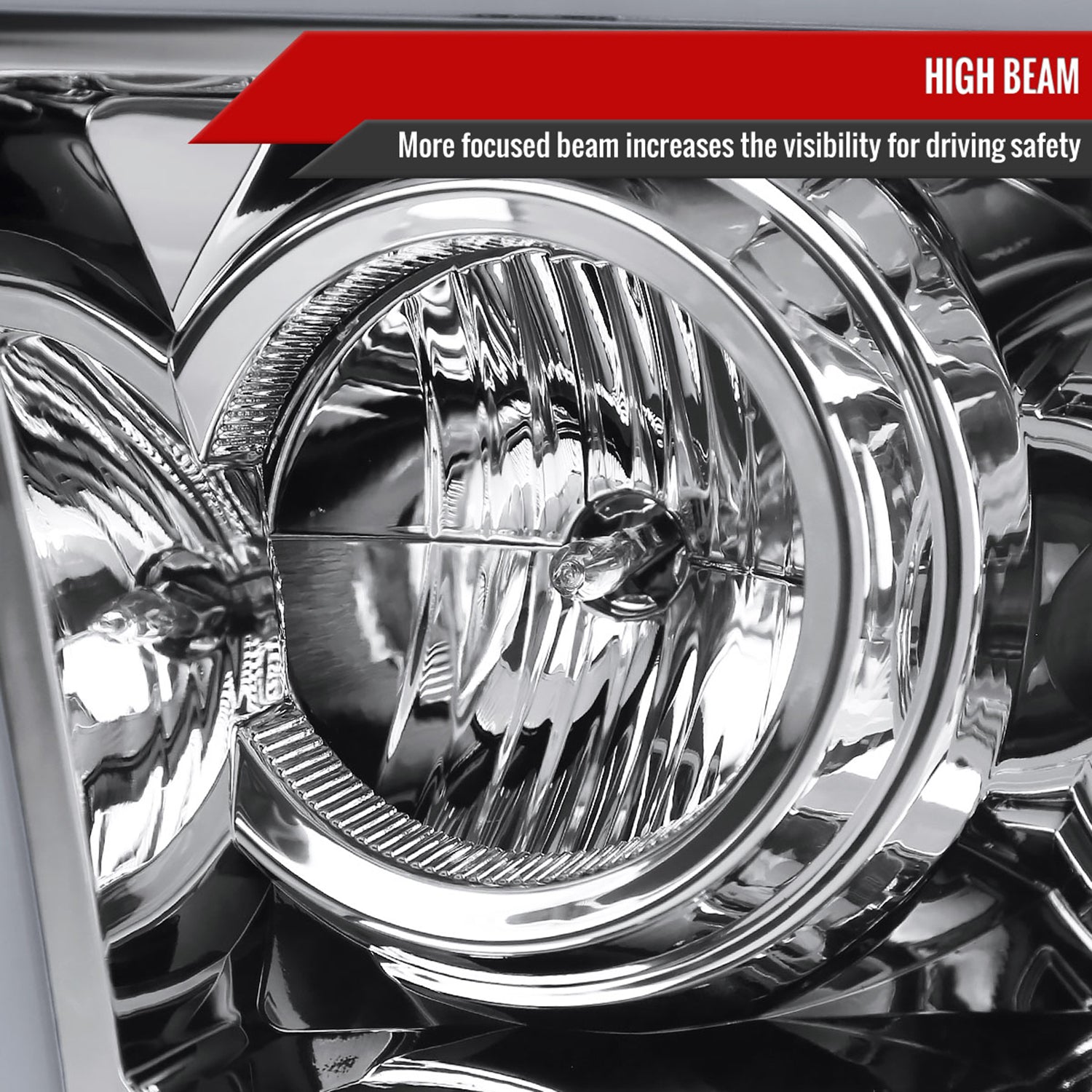 2009-2018 Dodge RAM 1500 / RAM 2500 3500 Switchback LED Headlights Chrome