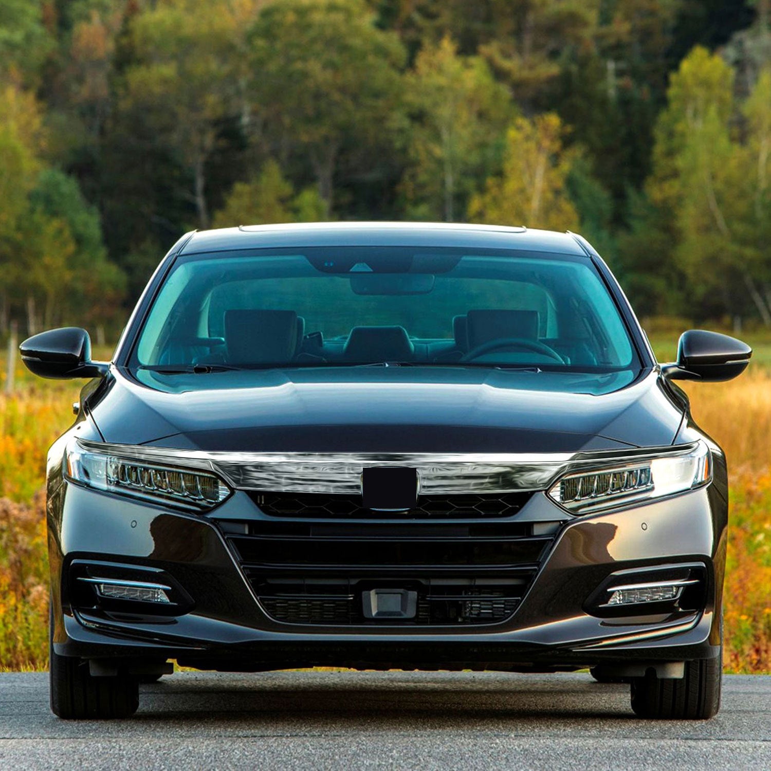 2018-2020 Honda Accord Grille Overlay Chrome 3Pcs ABS Plastic