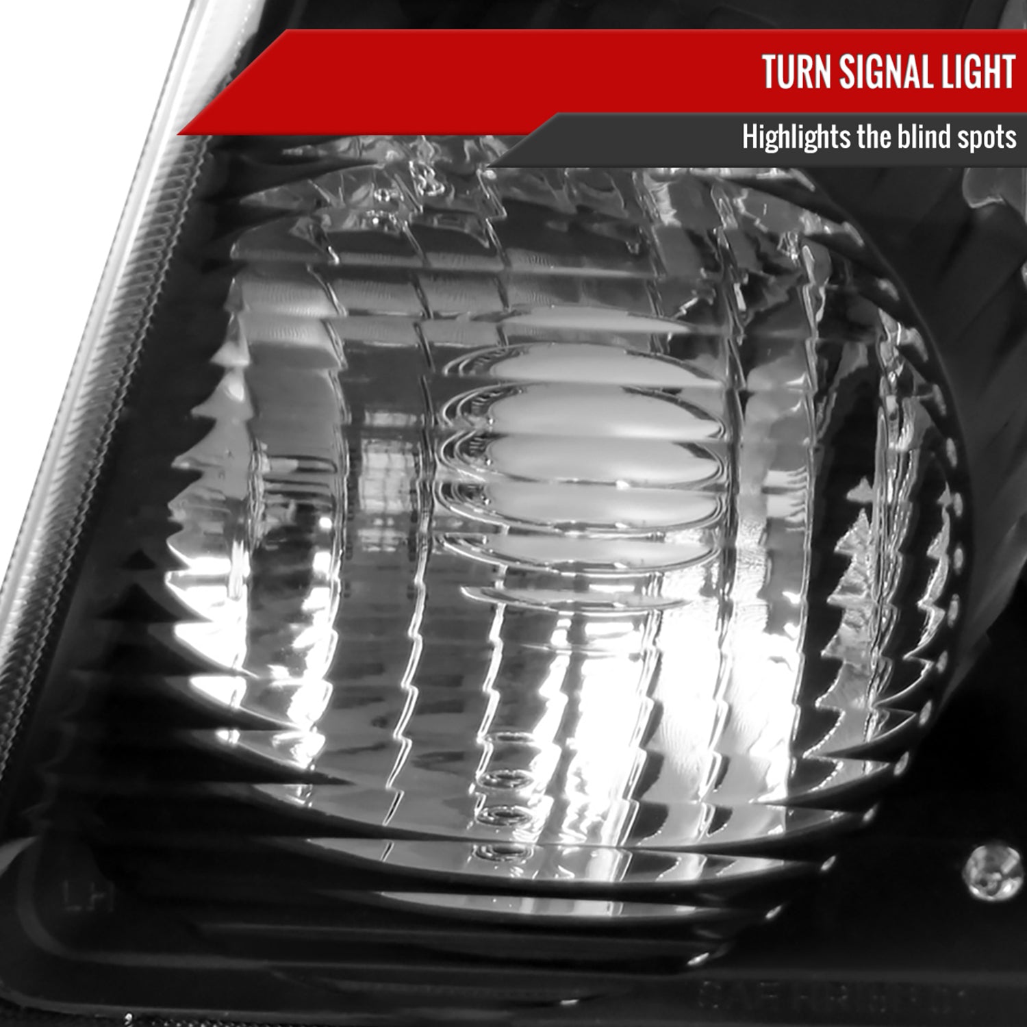 2001-2011 Ford Ranger Factory Headlights Amber Lens Corner Signal Lights Black