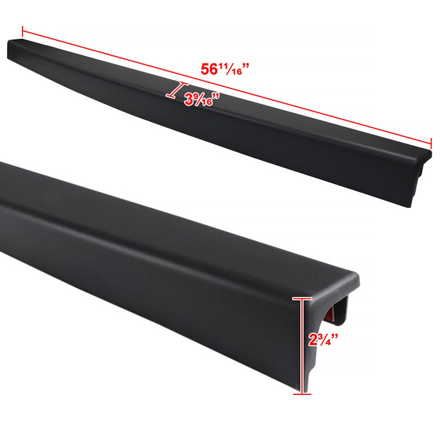 2005-2009 Hummer H2 Sport Utility Truck Black ABS Tailgate Cap Protector Cover