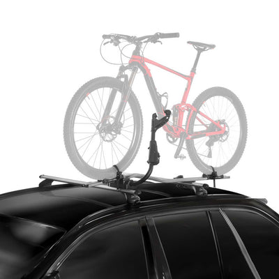 Car Rooftop Mount Bike Rack Carrier Bicycle Universal Lockable Silver