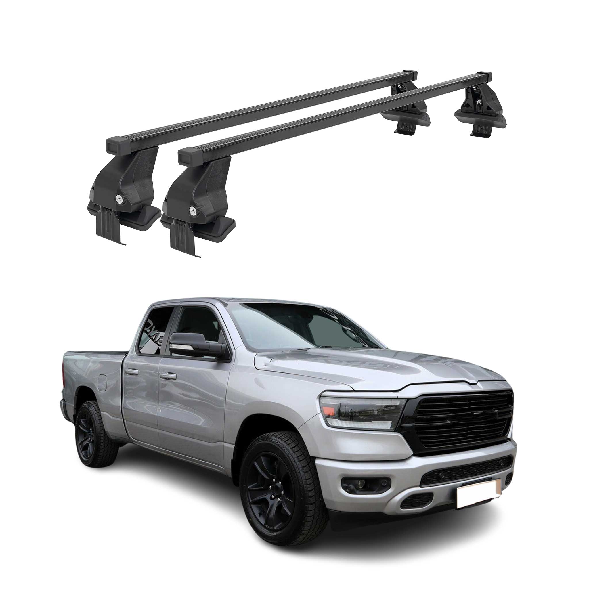 2019-2023 RAM 1500 Roof Rack Cross Bars Black