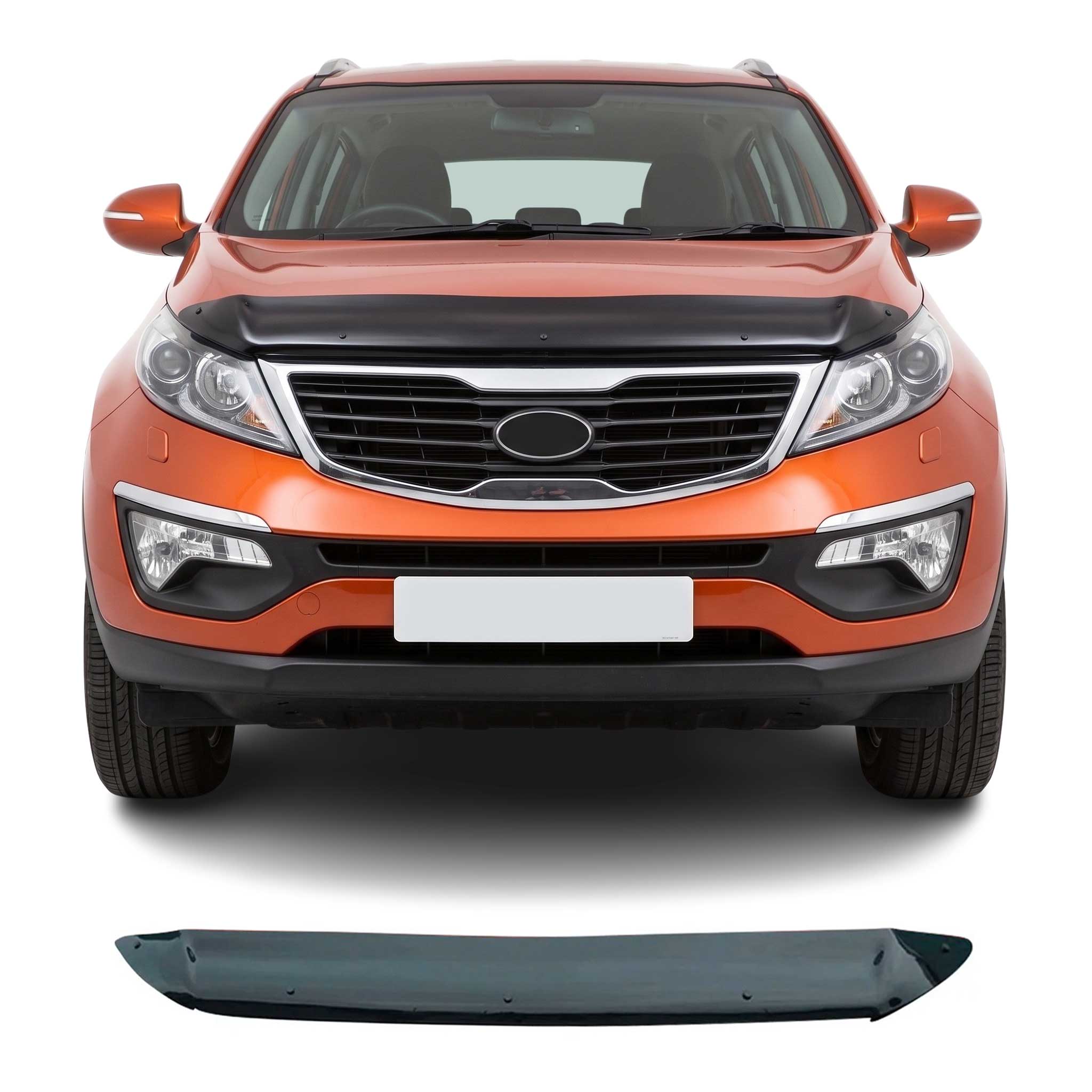 2011-2016 Kia Sportage Front Bug Shield Hood Deflector 1 Pc Smoke