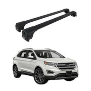 Aluminium Roof Racks Cross Bars Carrier for Ford Edge 2.gen 2015-2024 Black 2Pcs