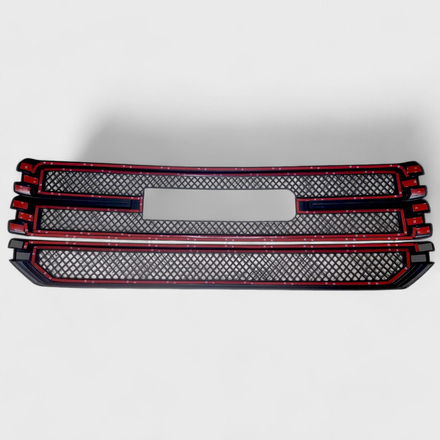 2016-2018 GMC Sierra 1500 Grille Overlay Gloss Black 2Pcs ABS Plastic