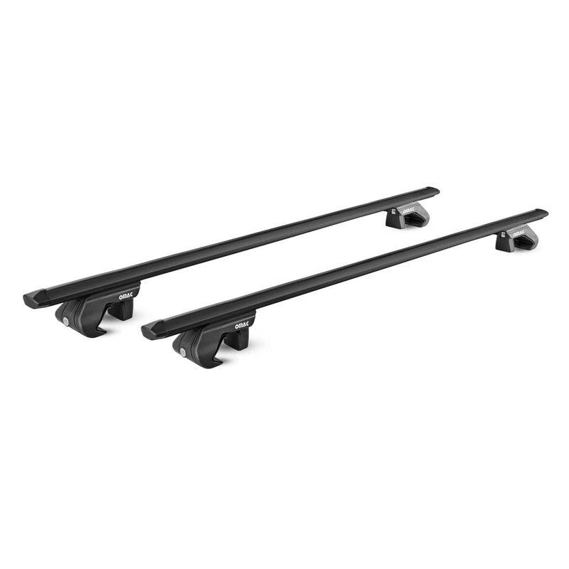 53" Roof Rack Cross Bars Luggage Carrier fits Raised Rail Aluminium Black 2x