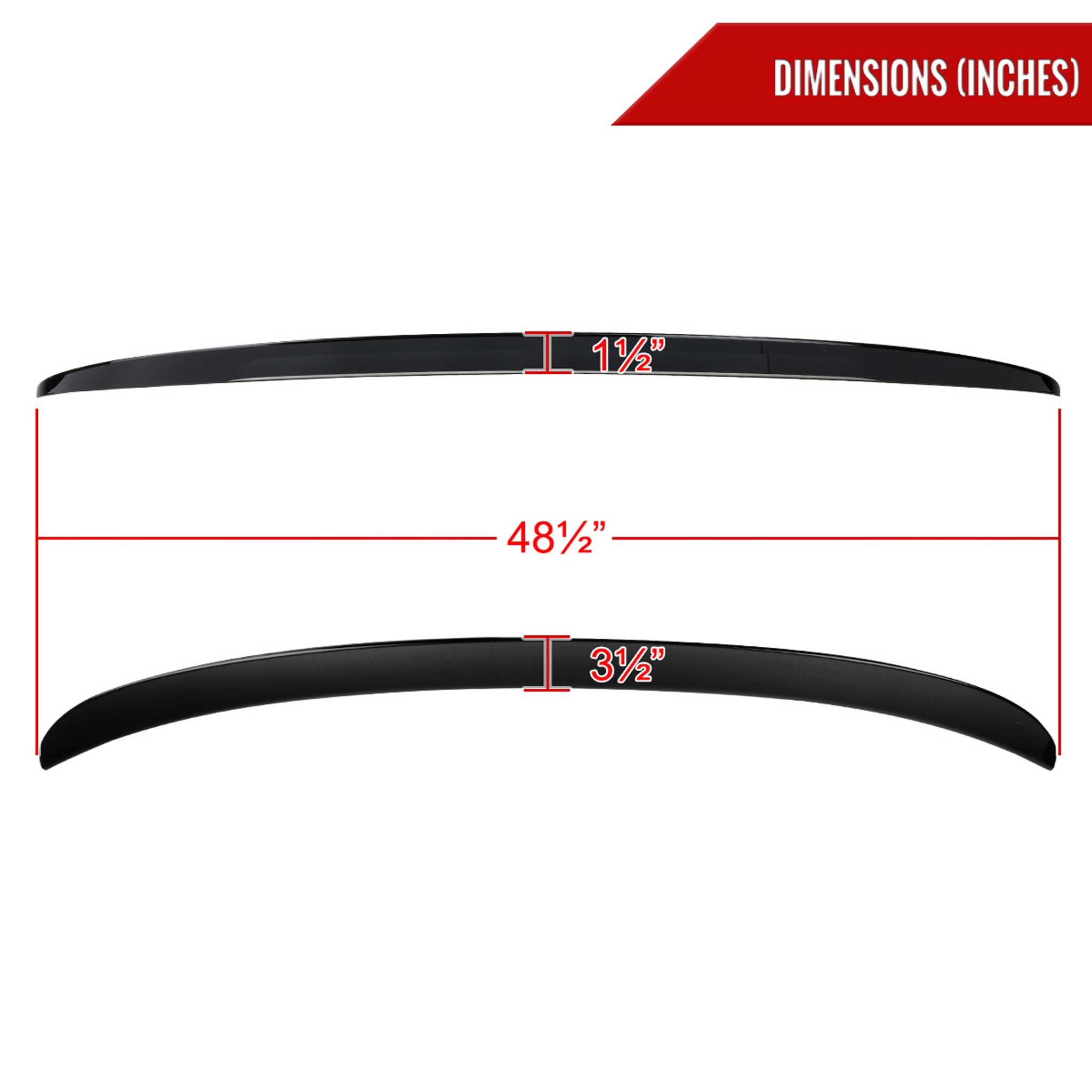 For BMW 3 Series F30 2012 Trunk Lip Spoiler ABS Glossy Black M Performance Look