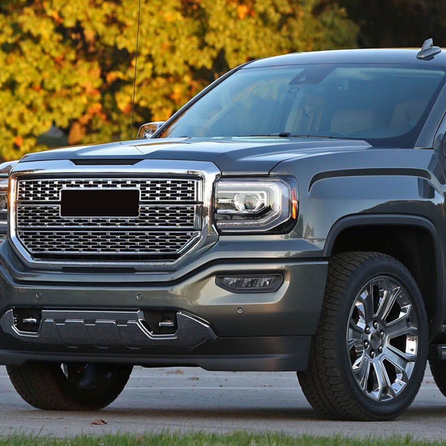 2016-2018 GMC Sierra 1500 6500K LED Fog Lights Kit Chrome Housing/Smoke Lens