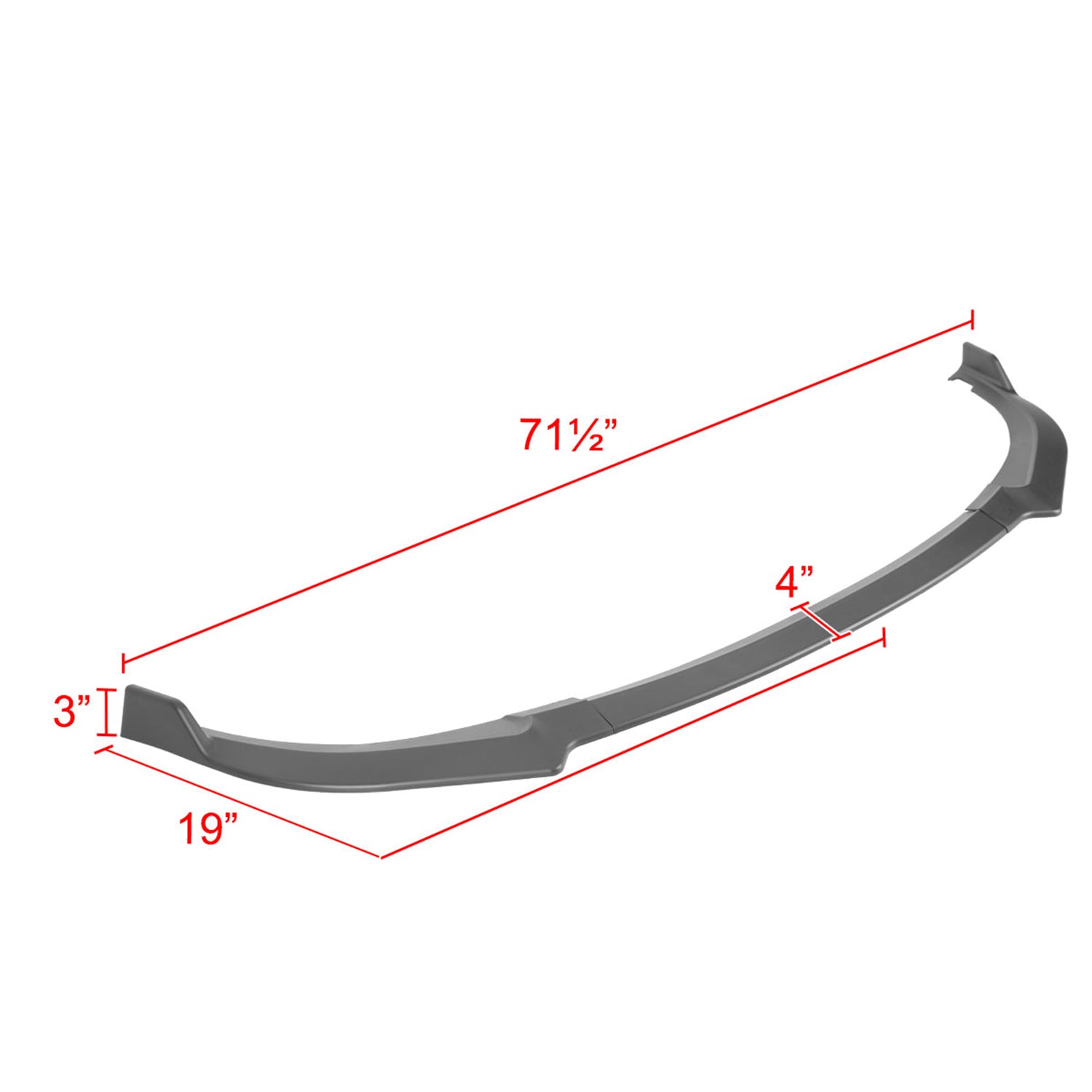 2018-2021 Kia Stinger Matte Black 3Pcs Front Bumper Lip Splitter Kit