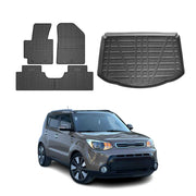 2014-2019 Kia Soul Floor Mats & Cargo Liner Full Set All Weather Black