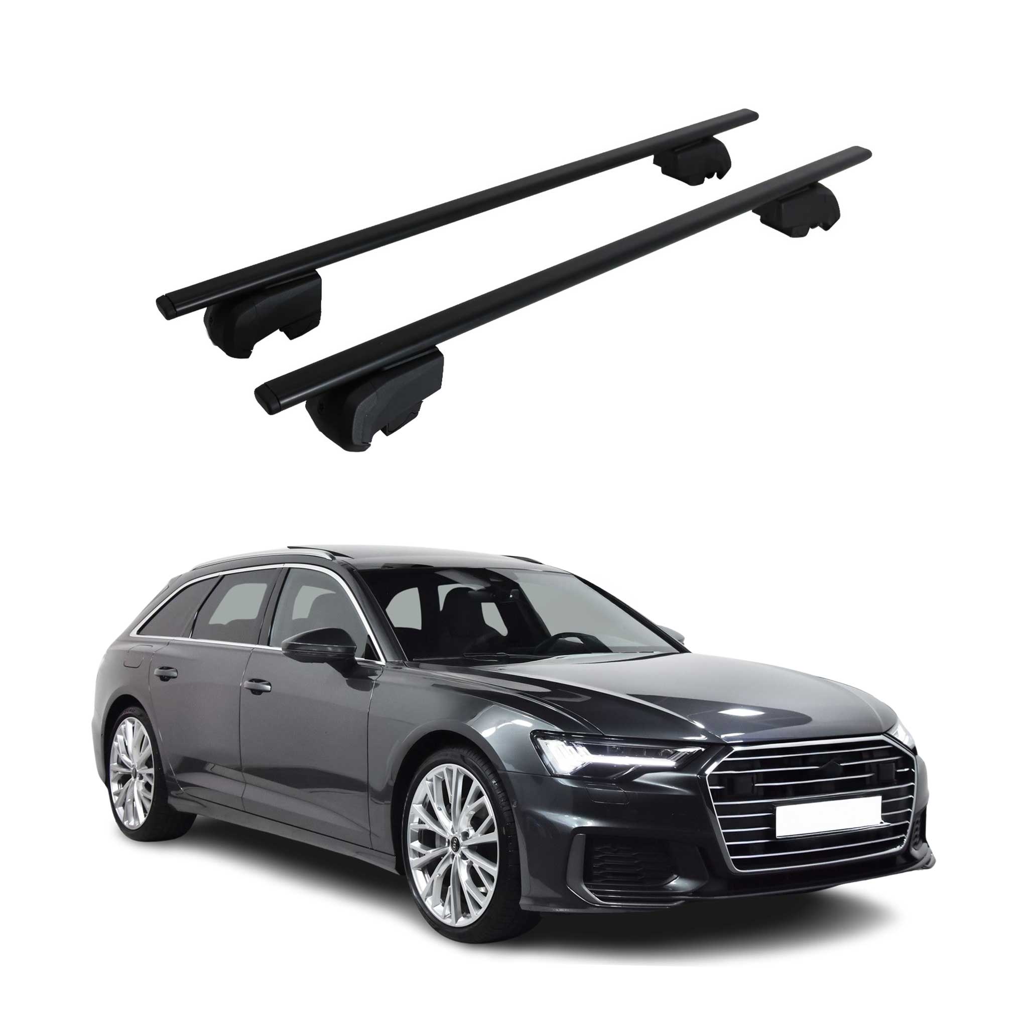 2021-2024 Audi A6 / RS6 Wagon Roof Rack Cross Bars Black
