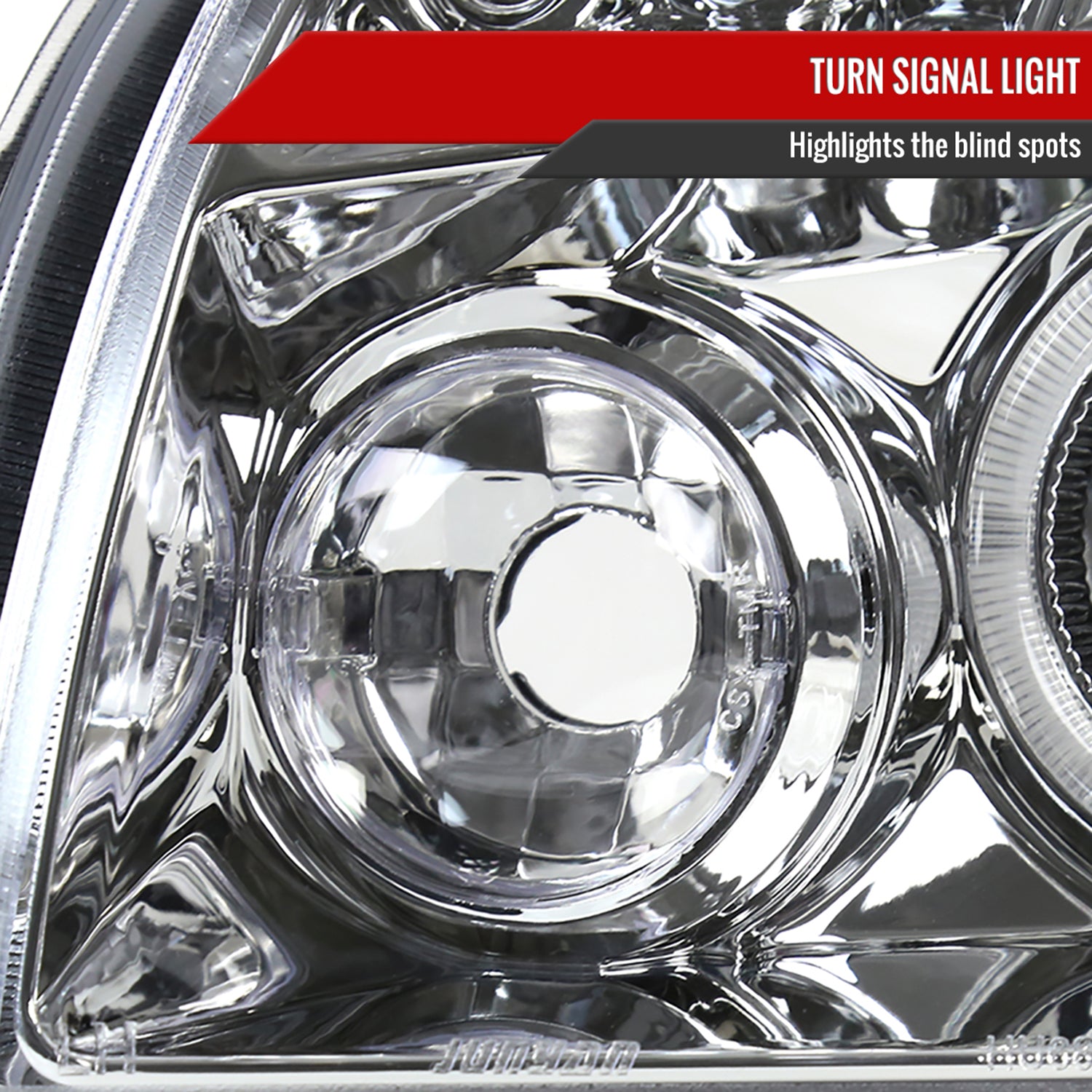 2005-2007 Dodge Magnum Dual Halo Projector Headlights Chrome/Clear Lens